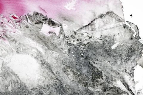 Abstract pink and back ink marble cracked background creative swirl paint Stock Illustration