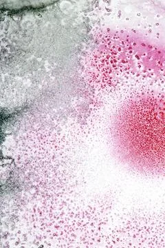 Abstract pink and back ink marble cracked background creative swirl paint Stock Illustration