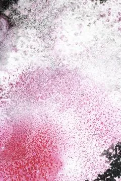 Abstract pink and back ink marble cracked background creative swirl paint 库存插图
