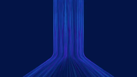 Abstract pink and blue data flow animation rising upward on a dark background Stock Footage 316396543