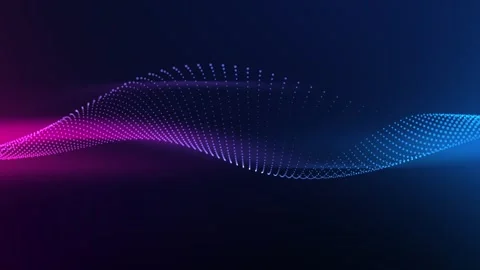 Abstract pink and blue gradient space waves in seamless motion. Blue and pi.. Stock Footage 320583697