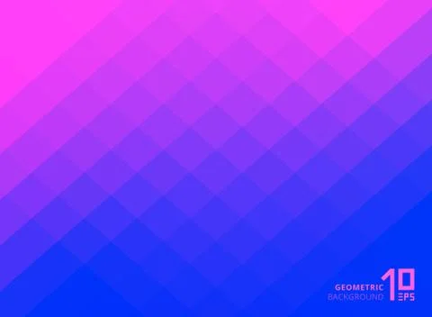 Abstract pink and blue gradient color squares pattern background with copy sp 스톡 일러스트