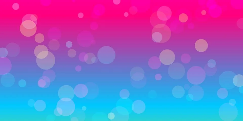 Abstract pink and blue gradient background with bokeh lights Stock Illustration