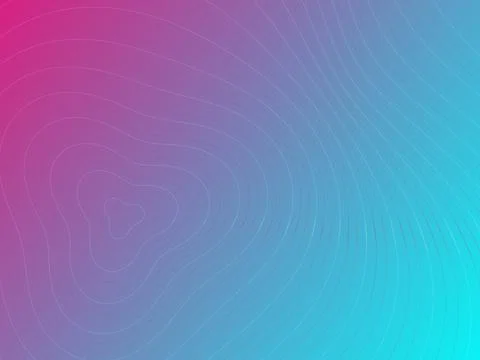 Abstract Pink and Blue Gradient Background with White Topographic Map Conto.. Illustrazione stock