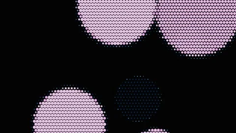 Abstract Pink and Blue Halftone Liquid Motion Graphic Stockbeeldmateriaal 339450752
