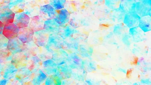 Abstract pink and blue hexagonal texture. Geometric fractal background. Fanta Stock Illustration