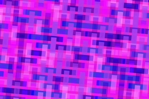 Abstract pink and blue mosaic pattern with pixel blocks Stock Illustration