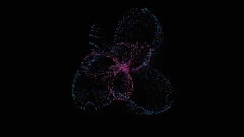 Abstract Pink and Blue Particle Swirl Motion Graphic Loop Vídeo Stock 336776010
