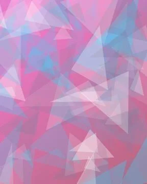 Abstract pink and blue polygonal background with overlapping translucent ge.. Stock Illustration