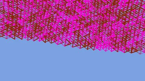 Abstract pink and brown 3d structural lattice grid pattern イラスト素材