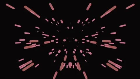 Abstract pink and brown dash particles zooming through dark Stock Footage 341105449