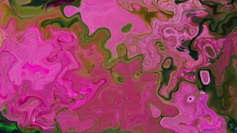 Abstract Pink and Green Fluid Marble Texture Stock Footage 332752569