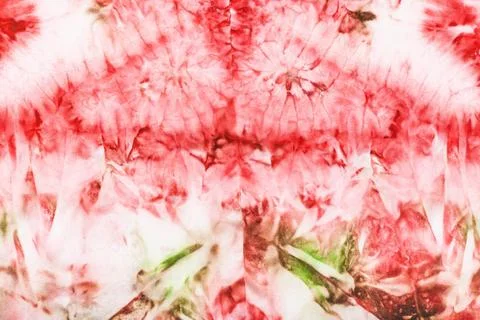 Abstract pink and green pattern on batik textile background - abstract pin... 스톡 사진