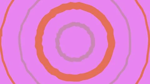 Abstract pink and orange concentric circles pattern Illustrazione stock