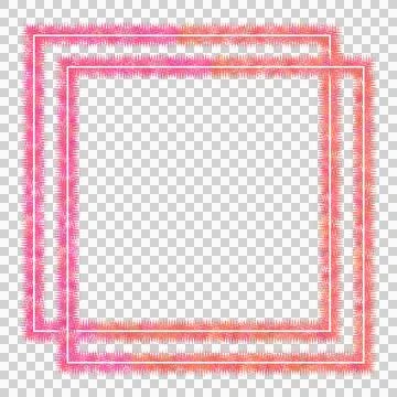 Abstract Pink and Peach Double Textured Square Frame Stock Illustration