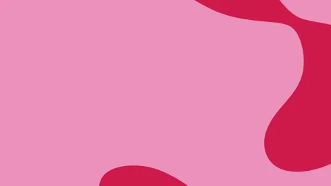 Abstract pink and red fluid shapes with vibrant color contrast Stock Footage 312986583