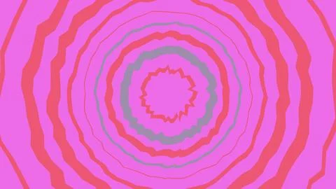Abstract pink and red wavy circular ripple pattern イラスト素材