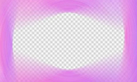 Abstract Pink and Violet Circular Motion Blur Frame on Transparent Background Stock Illustration
