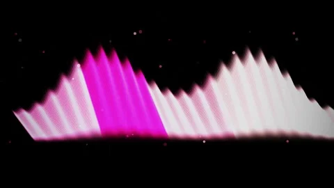 Abstract Pink and White Audio Wave Frequency Spectrum Vídeo Stock 340211906