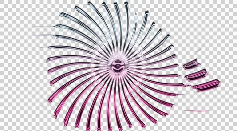 Abstract of pink and white concentric wavy lines forming a spiral pattern 스톡 일러스트