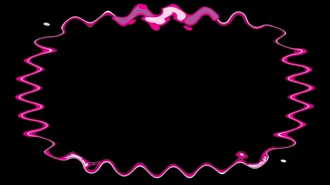 Abstract Pink and White Frame on Black Background Stock Footage 284390900