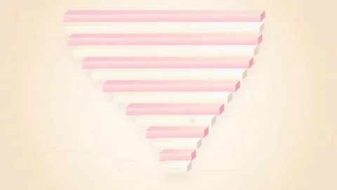 Abstract Pink and White Geometric Orb on Soft Peach Background with Subtle .. Stock Footage 346660701