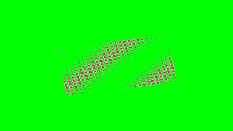 Abstract pink and white halftone pattern set against a vibrant green backgrou 库存影片 340266412