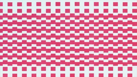 Abstract Pink and White Square Pattern Animation on Light Blue Background Stock Footage 302234792