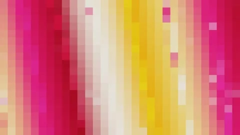 Abstract Pink and Yellow Pixel Art Animation with Vertical Stripes Stock Footage 340590071