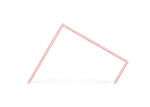 Abstract pink angled arch column geometric basic foundation for expo presenta Ilustração Stock