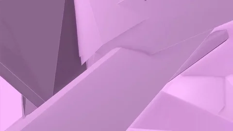 Abstract Pink Angular Polygons Retro Futuristic 3D Motion Background VJ Loop. Stock Footage 69208795