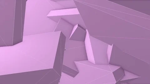 Abstract Pink Angular Polygons Retro Futuristic 3D Motion Background VJ Loop Stock Footage 69209289