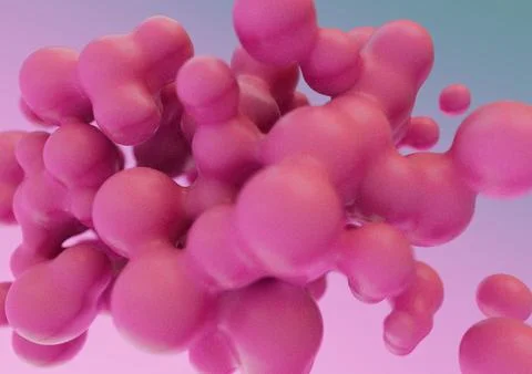 Abstract pink background. 3d render, 3d illustration. Stock Illustration