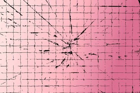 Abstract pink background with black grid line pattern Stock Illustration