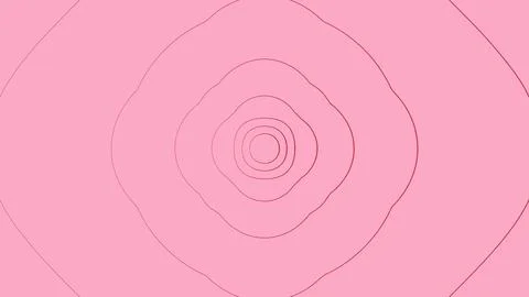 Abstract pink background with concentric shapes forming a tunnel Stock Illustration