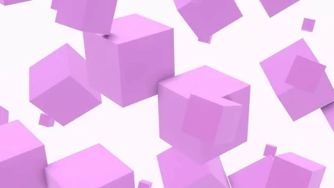 Abstract pink background with cubes Vídeo Stock 101517521