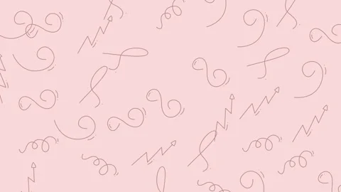 Abstract Pink Background with Delicate Line Art Patterns. Stock Footage 321858163
