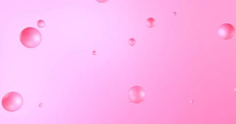 Abstract pink background with dynamic 3d circle balloon. Pacific Pink color Stock Illustration