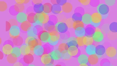 Abstract pink background from the emergence of multi-colored round particles Stock Footage 312577580
