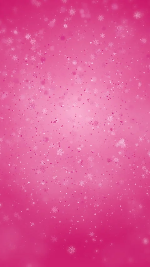 Abstract pink background with falling snowflakes. Loop festive decoration. 스톡 동영상 290120809