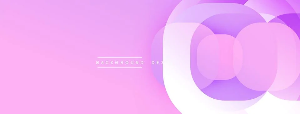 Abstract pink background features layered circles. Soft gradients create modern, 스톡 일러스트
