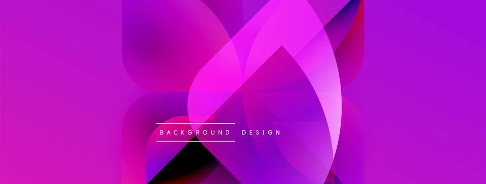 Abstract pink background features overlapping petal shapes. Gradient colors Stock Illustration