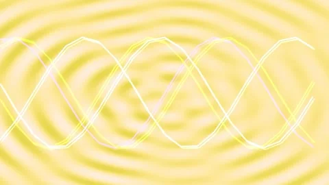 Abstract Pink Background with Glowing Intertwining Sine Waves Stock Footage 332587062