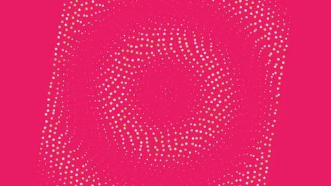 Abstract pink background with glowing light circle dots Stock Illustration