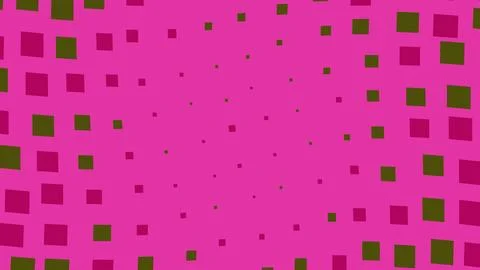 Abstract pink background with green square pattern Illustrazione stock