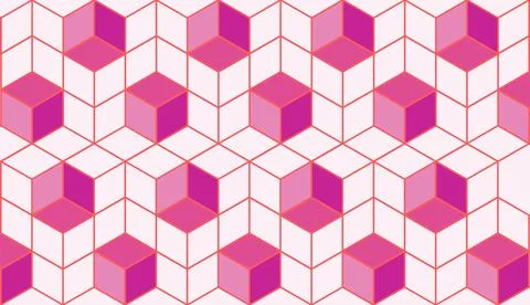 Abstract pink background with hexagon pattern element Stockillustratie