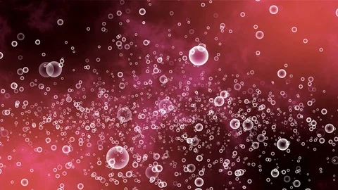 Abstract pink background of moving bubbles, looped animation Video stock 121595081