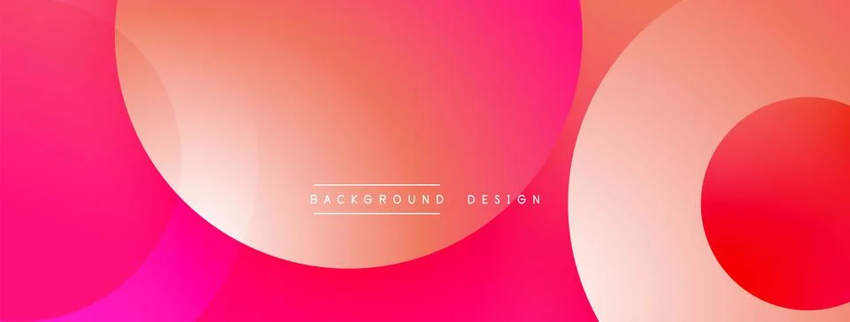 Abstract pink background. Overlapping circles create dynamic gradient effect. イラスト素材