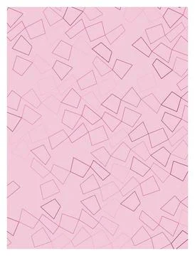 Abstract pink background with scattered geometric polygon shapes pattern. Stockillustratie