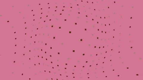 Abstract pink background with small dark brown square dots 스톡 일러스트
